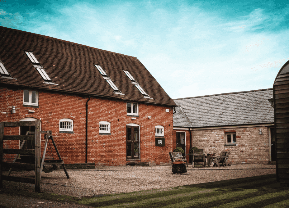 Freestyle office The Barns. A red brick barn in Leamington Spa.